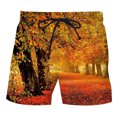 thumbnail image 3 of toraway Men's Flower Beach Shorts Casual Lightweight Drawstring Shorts L, 3 of 3