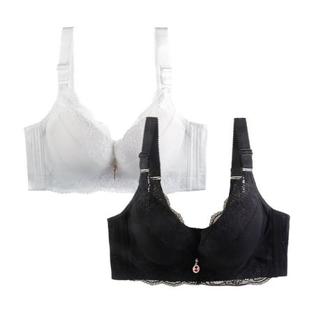 Clearance! MITCOWBOYS Bras for Women Pack Of 2 Sports Bra Small Women s Breathable Plus Sports Size Lace Bra Womens Bras Sexy Push Up Bra Plus Size Sports Bra Clearance! 2PC-4XL Multi-color
