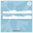 Window Flakes Fluffy Snowy Border Window Cling Decal for Christmas ...