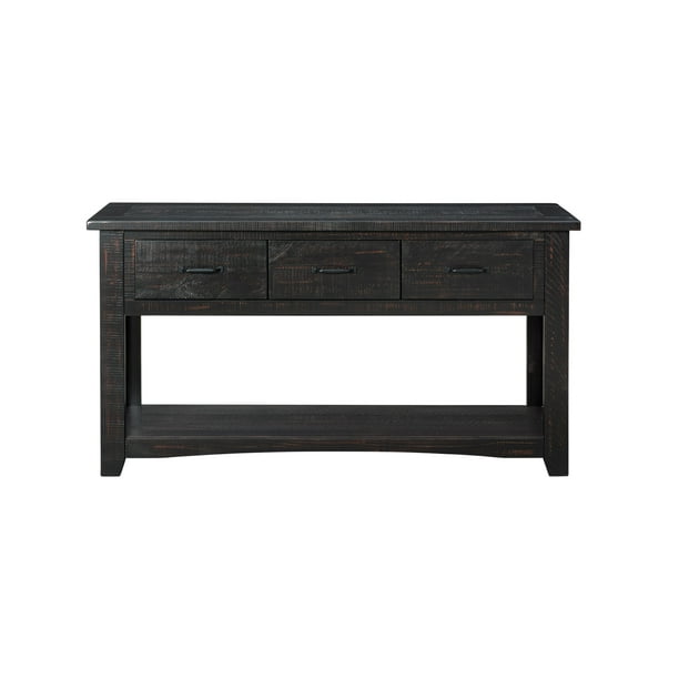 Rustic Black Sofa Tables Baci Living Room