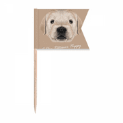 trained en retriever puppy dog animal toothpick flags labeling marking for party cake food cheeseplate