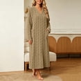 thumbnail image 6 of Jopfuhed Womens V-Neck Fleece Robes Fluffy Plush Bathrobe Long Housecoat with Pockets Winter Warm Cozy Loungewear Sleepwear, 6 of 7