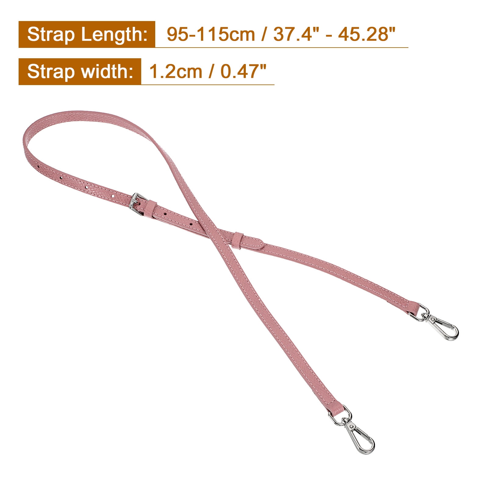 Leather Strap Kit, 95-115cm Crossbody Adjustable Leather Shoulder Strap Conversion Kit for Mini Pouch Handbags Purse Straps Crossbody, Pink