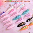 thumbnail image 4 of Semi-Pearl Nail Art Decorations, Flat Bottom Pearl Nail Stickers 1 Box, Shiny Silver, 4 of 5