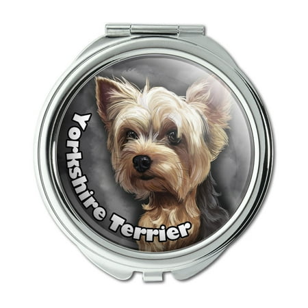 - Yorkshire Terrier Yorkie Dog Pet Compact Purse Mirror