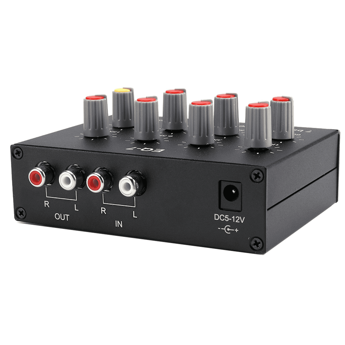 2X EQ-7 Car Audio Headset Amplifier 7-Band EQ Equalizer 2 Channel Digital Sound Equalizer
