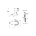 thumbnail image 3 of Deltana FDB218U19 Floor Door Bumper 2-1/8", Solid Brass in Paint Black, 3 of 3