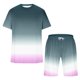 thumbnail image 2 of Mens Pantalones Casuales Cuello Redondo Impresión de Manga Corta Blusa Y Pantalones Cortos Traje, Pantalones de Traje para Hombres, 2 of 5