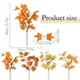 thumbnail image 4 of Awwp 1 Pcs Fall Flowers, Artificial Maple Branches, Fall Faux Leaves, 15.8 Inch, Realistic Colors, Wire Stems, for Vase, Thanksgiving, Wedding, Centerpiece, Mantel, Porch, Reusable, Fall Decor, 4 of 8