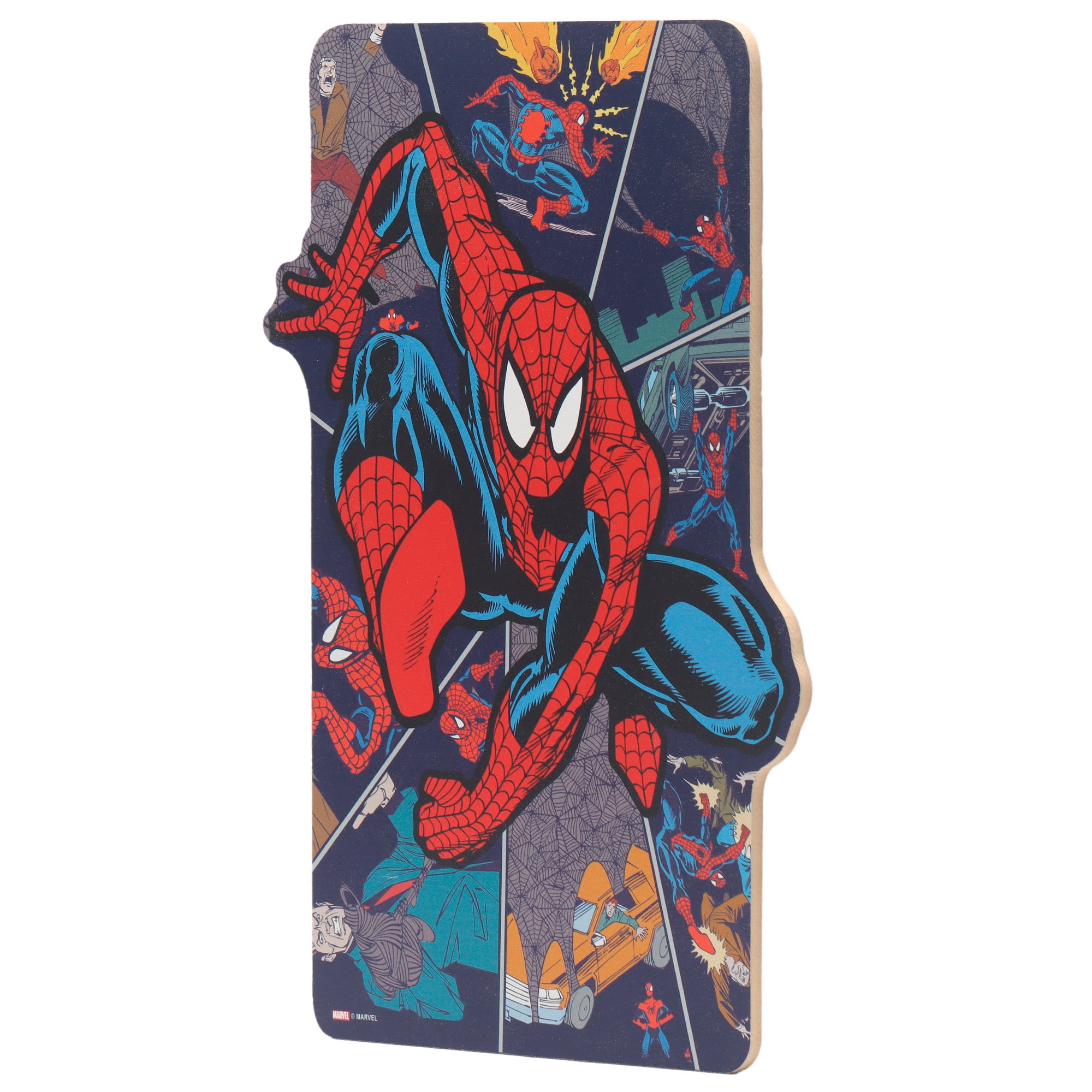 Spiderman Jump Wood Wall Art