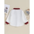 thumbnail image 5 of GXFC Toddler Boy Christmas Shirts Clothes 6M 1T 2T 3T 4T Kids Boy Long Sleeve Button Down Plaid Print Holiday Party Pullovers Tops Christmas-themed Clothing for Children Boy, 5 of 8
