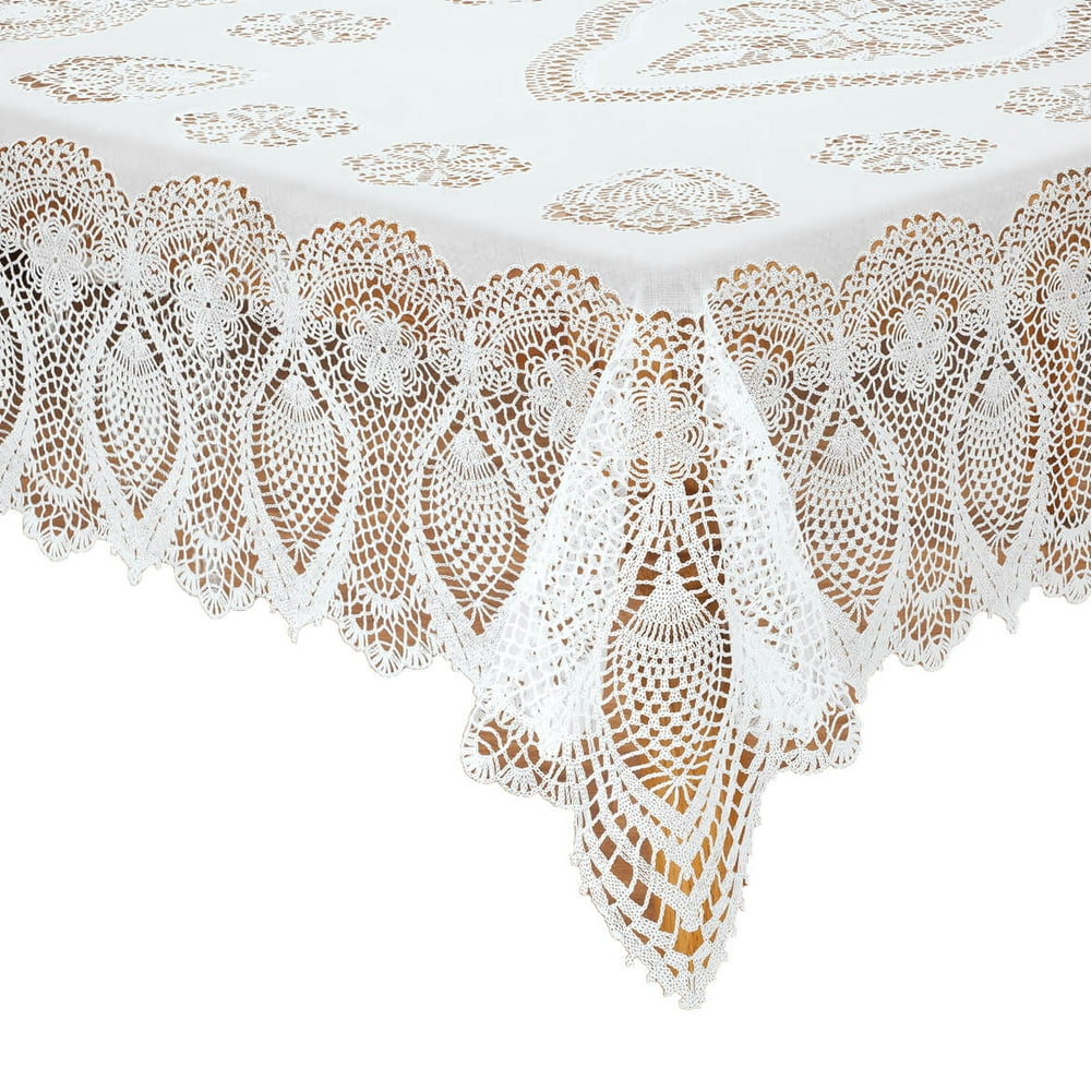 Vinyl Lace Tablecloth60" x 90" Oval