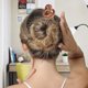 thumbnail image 4 of Alfiler de pelo de flor de madera, tenedor de pelo, palo de pelo, accesorio para el cabello hecho a mano abstracto 4.5, 4 of 4