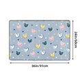 thumbnail image 3 of DouZhe Vintage Abstract Blue Hearts Rugs Doormat, Non-Slip Machine Washable Carpets Floor Door Mat , 36" x 24", 3 of 7