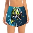 thumbnail image 2 of Haiem Big bass fish1 Pattern Women's 2 in 1 Running Shorts - Lightweight Athletic Workout Gym Yoga Breathable Sports Shorts Liner with Phone Pockets-X-Large, 2 of 7
