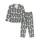 thumbnail image 1 of Fotbe Cartoon Bulldog 1 Conjunto de Pijama de Manga Larga para Mujer con Estampado, Ropa de Dormir de 2 Piezas, Conjunto de Casa Suave y Cómodo con Bolsillos-Large, 1 of 7