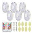 thumbnail image 1 of 6pcs/pack RGB LED Under Cabinet Light Led Closet Light Remote, 1 of 8