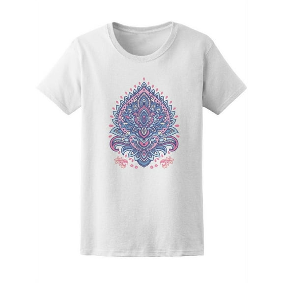 Colorful Ethnic Paisley Mandala  T-Shirt Women -Image by Shutterstock, Female Large