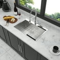 thumbnail image 5 of 33x22x9 Inches, 18 Gauge Stainless Steel Undermount Single Bowl Top Mount Kitchen Sink., 5 of 8