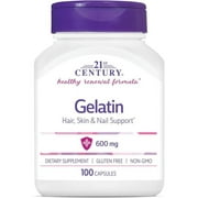 21st Century Gelatin, 600 mg, 100 Capsules