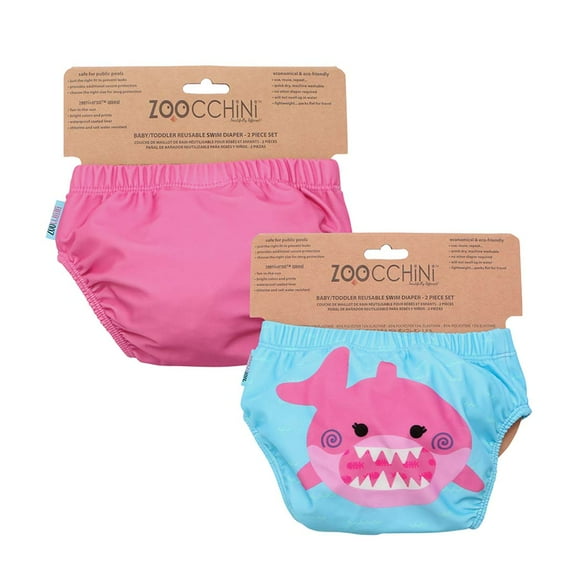 ZOOCCHINI Baby/Toddler Reuseable Swim Diaper Set (2 Pcs) - Sophie the Shark
