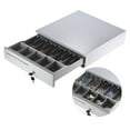 thumbnail image 3 of Yeacher Heavy Duty Electronic Cash Drawer Box Case Storage 5 Bill 5 Coin Trays Check Entry, 3 of 8