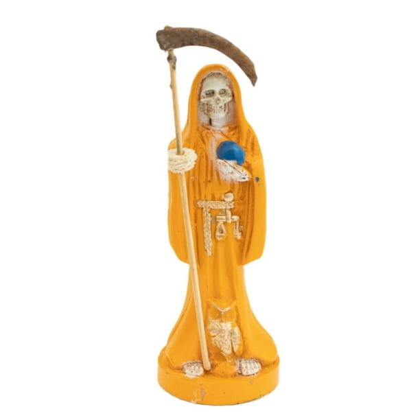 Imagen Resina Santa Muerte 15 Cm 1 Pieza(Amarillo)
