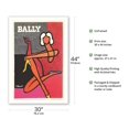 thumbnail image 2 of Bally Shoes - Vintage French Advertising Poster by Bernard Villemot c.1986 - Fine Art Matte Paper Print (Unframed) 30x44in, 2 of 4