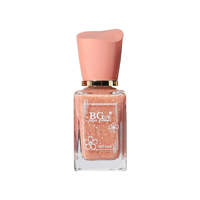 Autorización Esmalte de uñas Beauty BGVE Microgel sin cocción Esmalte de uñas perfumado de secado rápido Esmalte de uñas graso de larga duración que no se pela Color nude No se pela 14 ml Clear