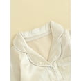 thumbnail image 6 of BemeyourBBs Newborn Baby Girl Boy Silk Satin Pajamas Rompers Kids Long Sleeve Button Down Pjs Infant One Piece Jumpsuit Loungewear Sleepwear, 6 of 10