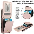 thumbnail image 3 of Wallet Case Compatible for iPhone 11 Pro Max, Women PU Leather Detachable Crossbody Phone Case with RFID Blocking Card Holder Adjustable Shoulder Strap Shockproof Kickstand Phone Wallet, Rosegold, 3 of 8