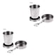 thumbnail image 1 of Greeniant Taza plegable de acero inoxidable de 75ml/150ml/250ml, taza telescópica portátil para viajes al aire libre, Camping, con agua, café, Blanco 250ML 2Conjunto, 1 of 6