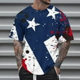 thumbnail image 2 of CFLVAEK 4th of July T Shirts for Men Big and Tall Short Sleeve T Shirt Independence Day Patriotic T Shirts Casual Round Neck Holiday Shirts XXXL, 2 of 6