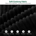 thumbnail image 5 of BEHOST 70" Corduroy Convertible Futon Sofa Bed, Folding Couch Sleeper for Small Spaces, Black, 5 of 10