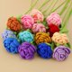 thumbnail image 2 of Xiao Hua 10 rosas artificiales de lana de ganchillo hechas a mano, rosas de tallo largo, centros de mesa para bodas, ramos de novia, arreglos florales, decoración de San Valentín, rosas falsas 04, 2 of 5