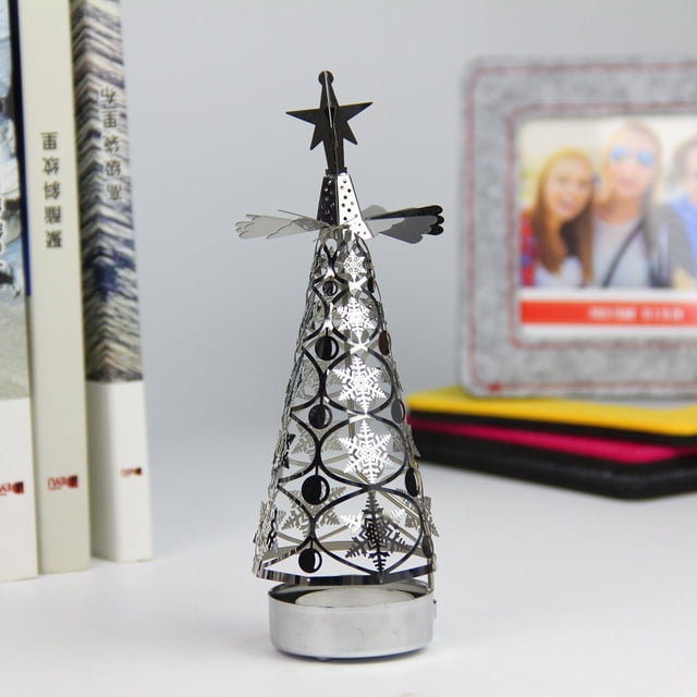 Candelabro giratorio romántico con luz de cono de aromaterapia, regalos creativos de Navidad