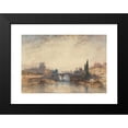 thumbnail image 2 of William Callow 18x13 Black Modern Framed Museum Art Print Titled - View of the Pont Royal (ca. 1833), 2 of 5