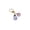 Purple, variant on Enamel Ladybug Keychain With Daisy Charm Small Alloy Key Ring Stylish Purse Accessory For Daily Use & Gifting(Pink-4PCS 1.96")