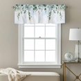 thumbnail image 3 of Spring Valance Curtain Vintage Sage Green Eucalyptus Leaves Golden Leaf Window Valances Rod Pocket Short Curtains Window Treatments for Kitchen Bedroom Bathroom Laundry 54" x 18", 3 of 9