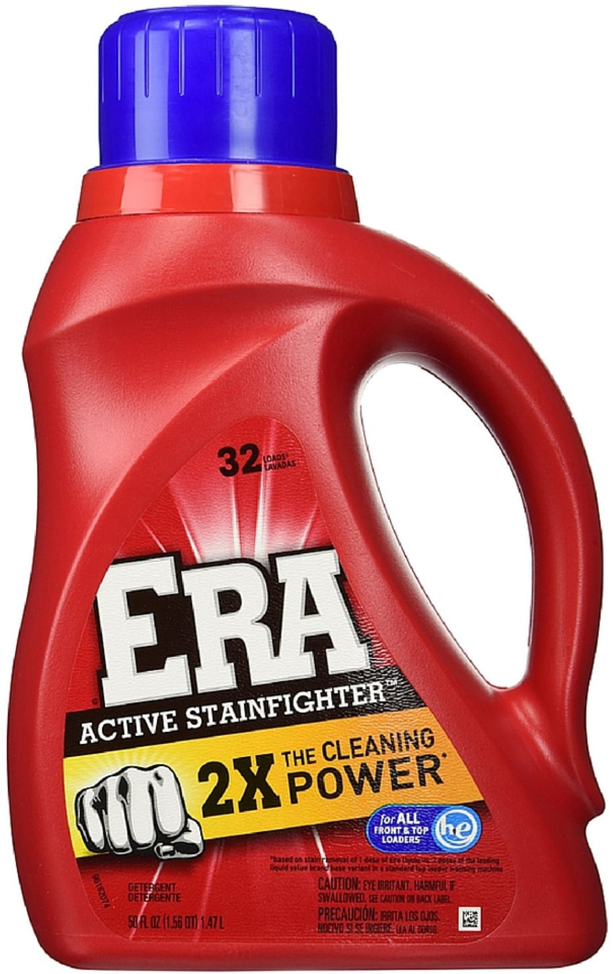 Era 2X Ultra Liquid Detergent, 32 Loads, Active Stainfighter Formula 50