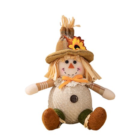Harvest Season Scarecrow Doll Ball Pendant Harvest Season Scarecrow Hanging Ornament for Thanksgiving Home Decoration Girl