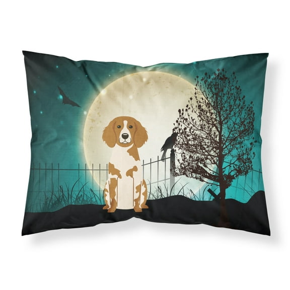 Halloween Scary Brittany Spaniel Fabric Standard Pillowcase