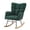 Green + Teddy, variant on Glider Chair for Living Room Tufted Upholstered Teddy Fabric Rocking Chair with Metal Frame Accent Chair Dark Gray