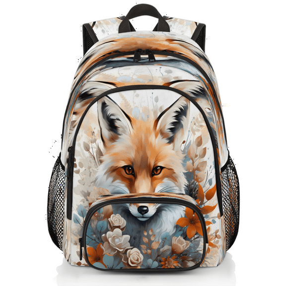 Herdesigns Funny Fox Laptop Backpack for Women Men, 18.3 Inch Large Computer Backpacks Fashion Teacher Nurse Bag Casual Daypack for Work Travel