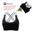 thumbnail image 4 of Mujer Yoga Fitness Stretch Entrenamiento Camiseta sin mangas Sin costuras Racerback Acolchado Sujetador deportivo (Gris M), 4 of 4