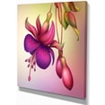 thumbnail image 2 of Design Art - Fleurs Fuchsia avec Feuilles Vertes, 2 of 3