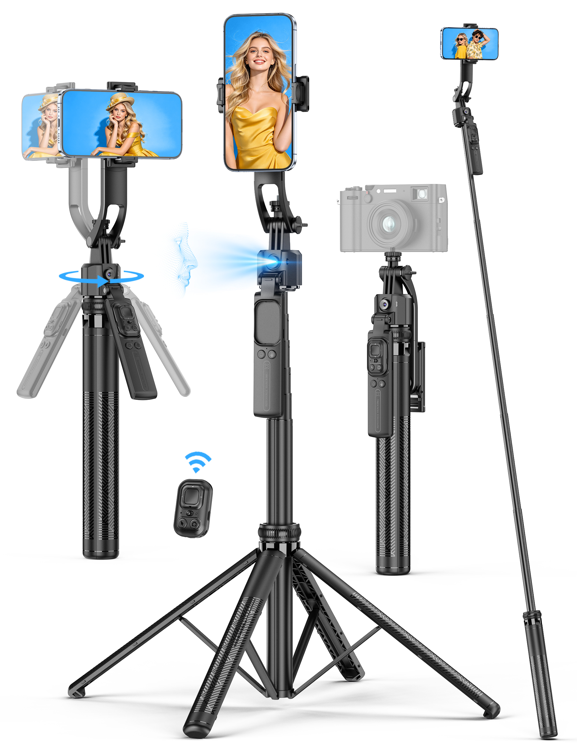 SelfieShow 64" Auto Face Tracking Tripod with Remote Control photo 1