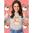 thumbnail image 2 of Cute Shiba Inu In Box T-Shirt Women -Image by Shutterstock, Female Medium, 2 of 4