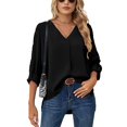 thumbnail image 1 of Blusa de manga larga para mujer, blusa de manga larga, camisa de gasa suelta, blusa de gasa, máxima eficiencia, 1 of 9