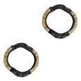 thumbnail image 2 of Baohd PU Leather Car Steering Wheel Glove Protector Cover Universal 15 UK Random Black Beige 2Set, 2 of 6